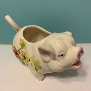 Vintage Lenwile Ardalt Porcelain Piggy Creamer